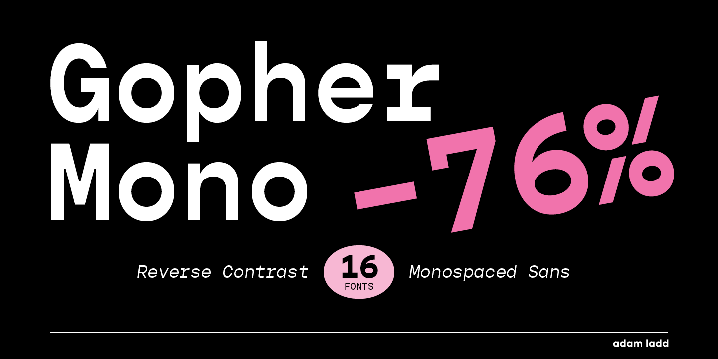 Przykładowa czcionka Gopher Mono #2